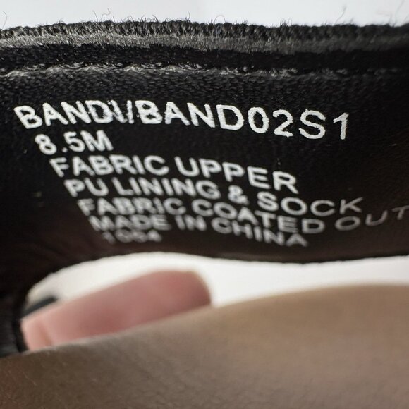 Steve Madden Black Bandi Platform Wedge Strappy Cork Sandal Size 8.5 Casual Boho - Picture 6 of 10